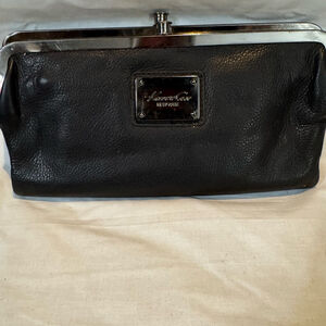 Kenneth Cole Black Leather Clutch